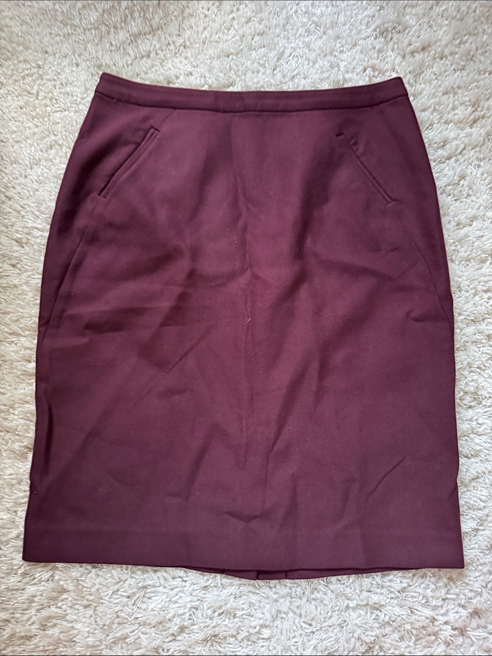 LOFT Maroon Pencil Skirt